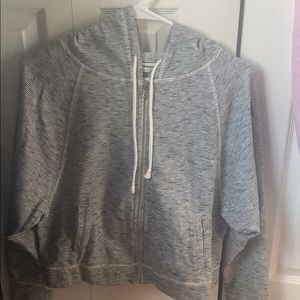 Striped zip up hoodie